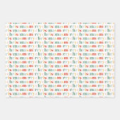 Modern kleurrijk kerstcadeau inpakpapier vel (Voorkant 2)