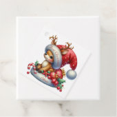 Modern kleurrijk kerstthema bedankjes labels (In situ)