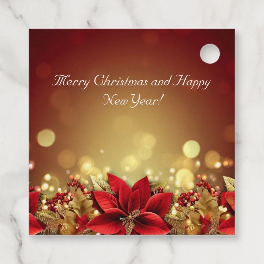 Modern kleurrijk kerstthema bedankjes labels (Achterkant)