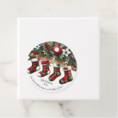 Modern kleurrijk kerstthema bedankjes labels (In situ)