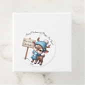 Modern kleurrijk kerstthema bedankjes labels (In situ)