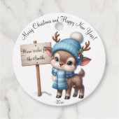 Modern kleurrijk kerstthema bedankjes labels (Voorkant)