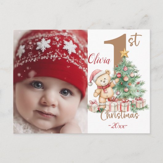 Modern kleurrijk kerstthema briefkaart (Voorkant)