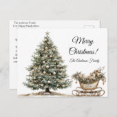 Modern kleurrijk kerstthema briefkaart (Voorkant / Achterkant)