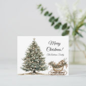 Modern kleurrijk kerstthema briefkaart (Staand voorkant)