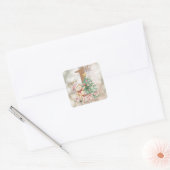 Modern kleurrijk kerstthema vierkante sticker (Envelop)
