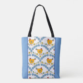 Modern kleurrijk kippenontwerp tote bag (Achterkant)