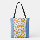 Modern kleurrijk kippenontwerp tote bag (Achterkant)