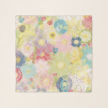 Modern, kleurrijk, lentesFloral Chiffon Scarf