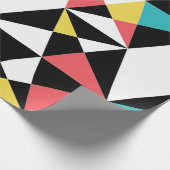 Modern, kleurrijk, leuk, trendy, geometrisch patro cadeaupapier (Hoek)