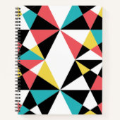 Modern, kleurrijk, leuk, trendy, geometrisch patro notitieboek (Voorkant)