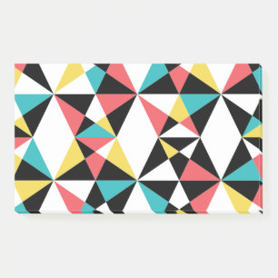 Modern, kleurrijk, leuk, trendy, geometrisch patro post-it® notes