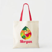   Modern Kleurrijk Logo Voeg Uw Bedrijfsnaam Fruit Tote Bag (Voorkant)