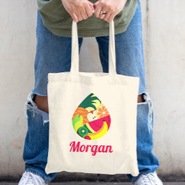   Modern Kleurrijk Logo Voeg Uw Bedrijfsnaam Fruit Tote Bag