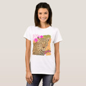 Modern kleurrijk luipaard ontwerp t-shirt (Voorkant volledig)