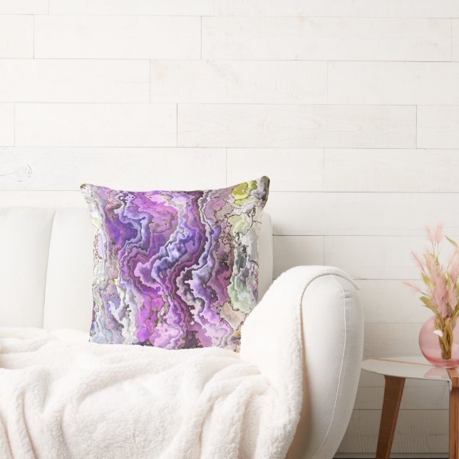 Modern kleurrijk Paars blauw Kussen (Bank)