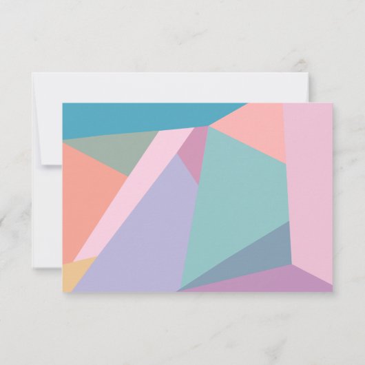 Modern kleurrijk Paars Geometrisch Afstuderen Bedankkaart (Achterkant)