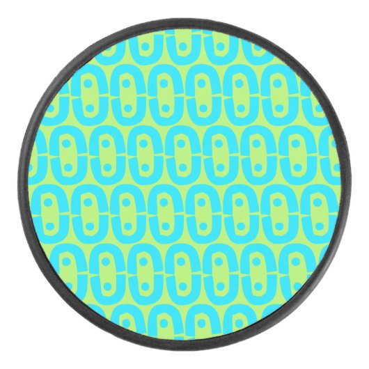 modern kleurrijk patroon hockey puck (Voorkant)