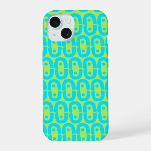 modern kleurrijk patroon iPhone 15 case (Achterkant)