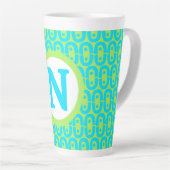 modern kleurrijk patroon latte mok (Rechterhoek)