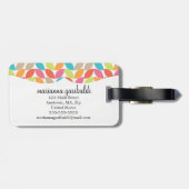 Modern kleurrijk patroon op maat bagagelabel (Achterkant horizontaal)