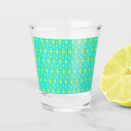 modern kleurrijk patroon shot glas (Voorkant)