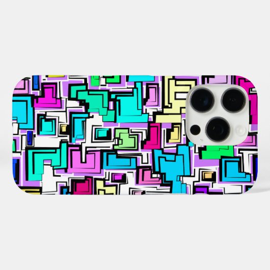 Modern kleurrijk patroonontwerp Case-Mate iPhone case (Achterkant (horizontaal))