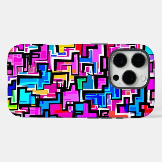 Modern kleurrijk patroonontwerp Case-Mate iPhone case (Achterkant (horizontaal))