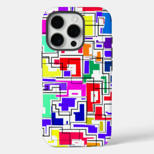 Modern kleurrijk patroonontwerp iPhone 16 pro hoesje
