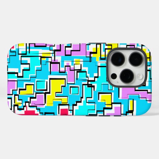 Modern kleurrijk patroonontwerp Case-Mate iPhone case (Achterkant (horizontaal))