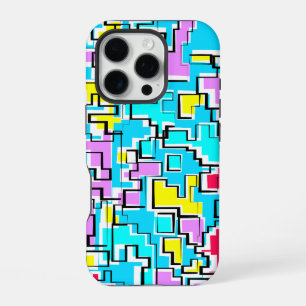 Modern kleurrijk patroonontwerp iPhone 16 pro hoesje