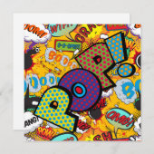 Modern Kleurrijk POP-stripboek Kaart (Voorkant / Achterkant)