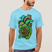 Modern kleurrijk psychedelisch roos t-shirt (Voorkant)