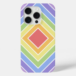 Modern Kleurrijk Regenboog Kleuren Patroon iPhone 15 Pro Case