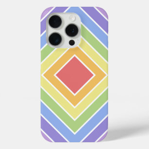 Modern Kleurrijk Regenboog Kleuren Patroon iPhone 15 Pro Case