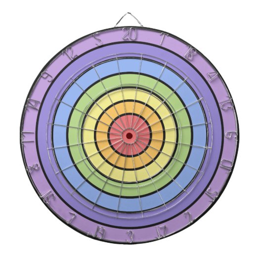 Modern Kleurrijk Regenboog Kleuren Patroon Dartbord (Voorkant)