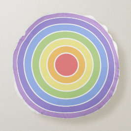 Modern Kleurrijk Regenboog Kleuren Patroon Rond Kussen