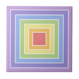 Modern Kleurrijk Regenboog Kleuren Patroon Tegeltje