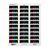 Modern kleurrijk retouradres etiket (Full Sheet)