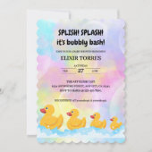 Modern kleurrijk rubber eendjes Baby shower Kaart (Voorkant)