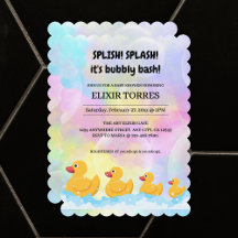 Modern kleurrijk rubber eendjes Baby shower
