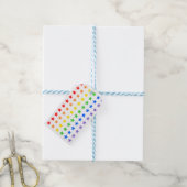 Modern kleurrijk sterrenpatroon cadeaulabel (Met Touw)