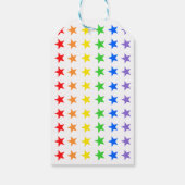 Modern kleurrijk sterrenpatroon cadeaulabel (Achterkant)