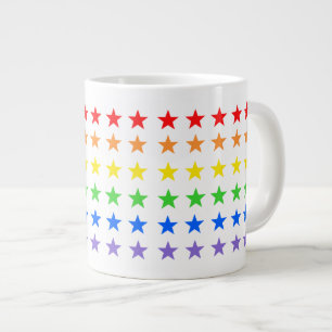 Modern Kleurrijk Sterrenpatroon Grote Koffiekop