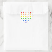Modern kleurrijk sterrenpatroon hart sticker (Tas)