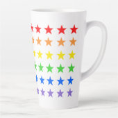 Modern kleurrijk sterrenpatroon latte mok (Rechts)