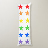 Modern kleurrijk sterrenpatroon lichaamskussen (Achterkant (Verticaal))