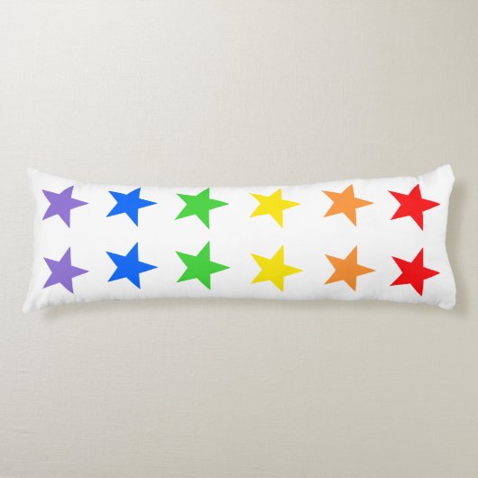 Modern kleurrijk sterrenpatroon lichaamskussen (Voorkant)