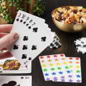 Modern kleurrijk sterrenpatroon pokerkaarten (Insitu)