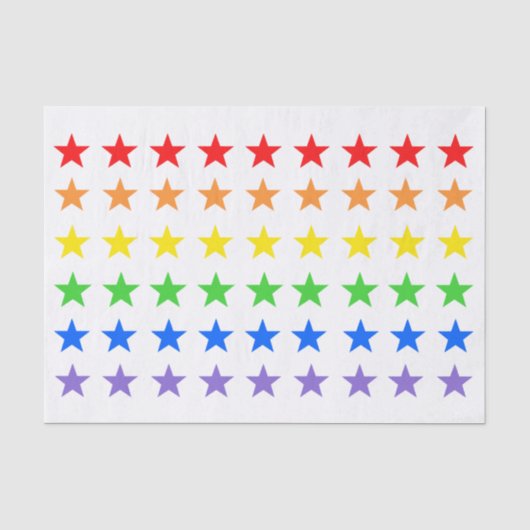 Modern kleurrijk sterrenpatroon tissuepapier (Voorkant)